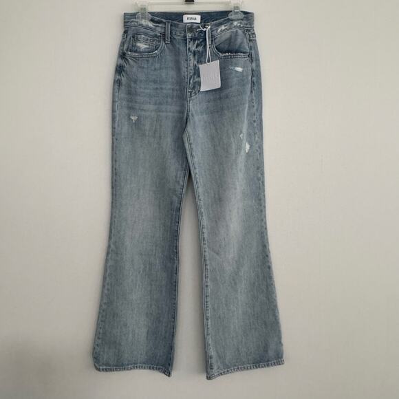 Pistola Stevie Relaxed Distressed Flare Jeans in Ruthless - Picture 2 of 7